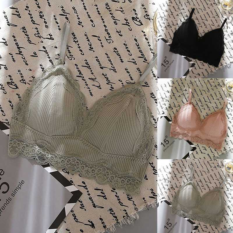 

Women Lace Bra Wireless Padded Seamless Bra Sexy Lingerie Wild Underwear 2020 New Arrival Solid Lace Women Bras For Ladies, 01