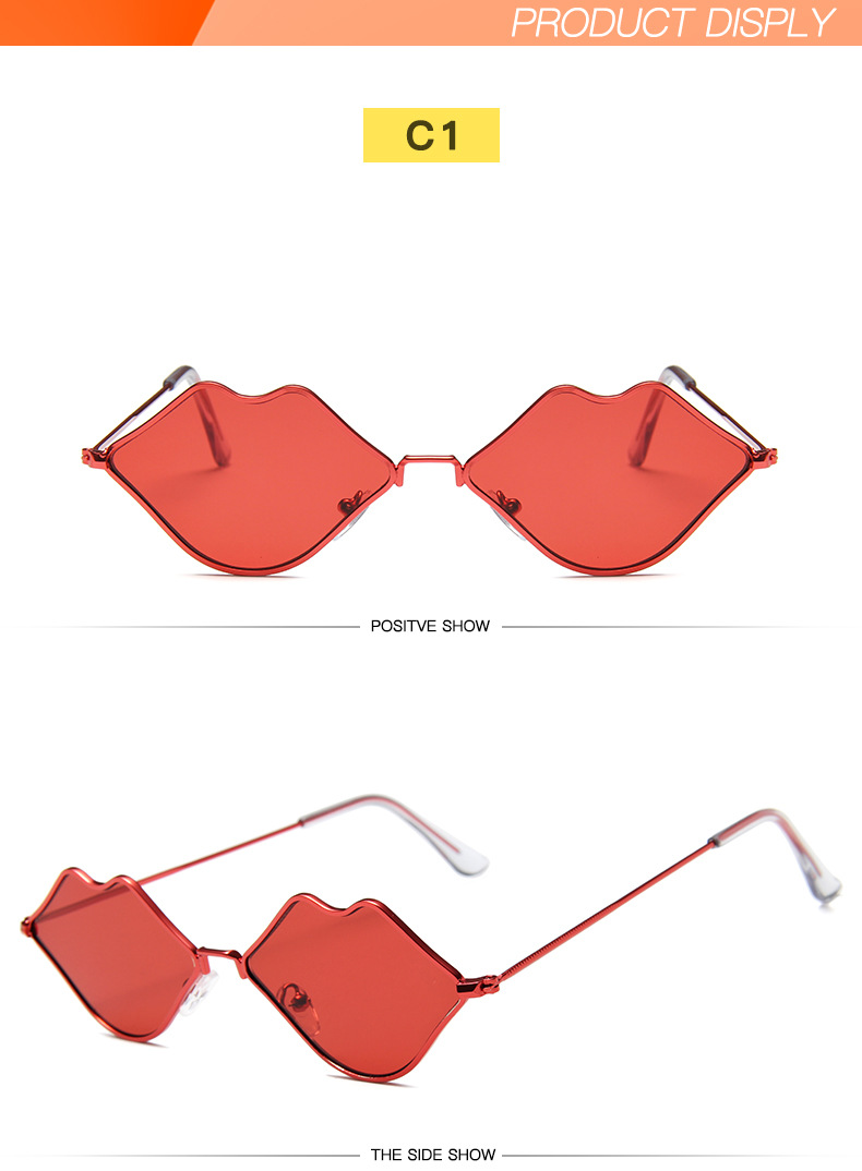 

Sunglasses For Women Personality High Quality Sexy Red Lip Cat Eye Brands Sun Glasses Anti-UV400 Sunglass Lady Driving Sports Eyewear 368