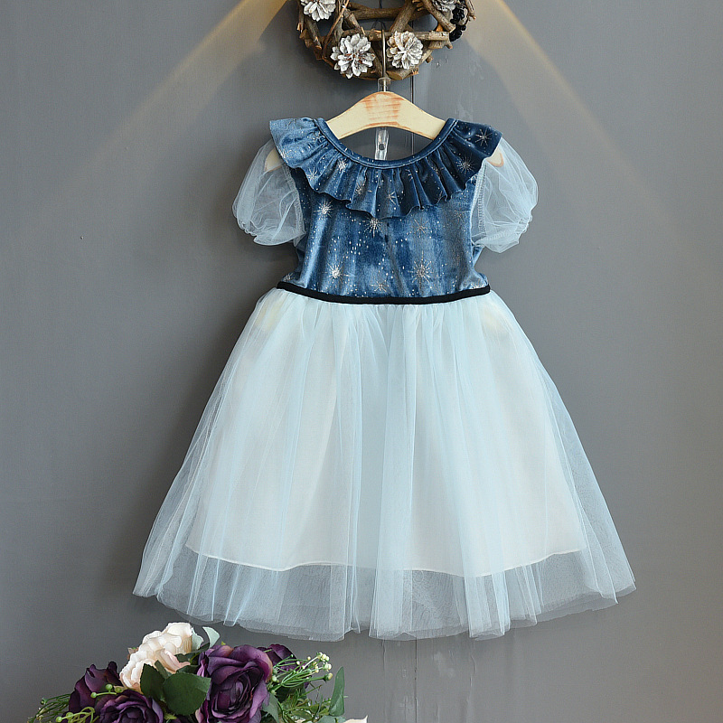 

2020 girls flower dresses summer lovely dresses princess dress puff sleeves dress girls 8, Black