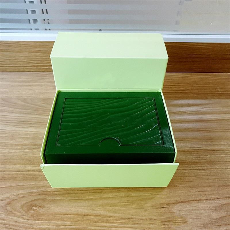 

New Luxury Mens For ROLEX Watch Box Original Inner Outer Man's Green Watches Boxes Men Wristwatch box 3529, Black;blue