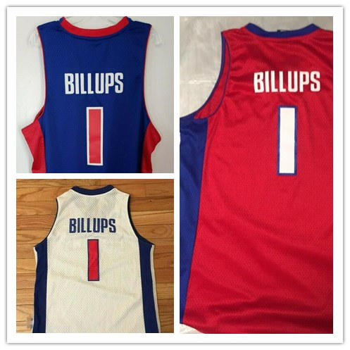 

basketball jersey college retro Detroit Chauncey 1 Billups throwback jersey mesh stitched embroidery custom big size -5XL, Red