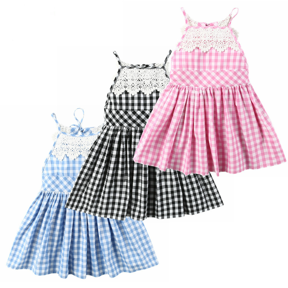 blue plaid baby dress