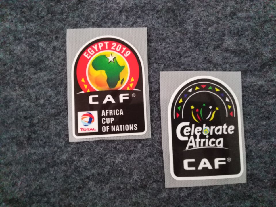 

2019 African Cup soccer plastic stickers EYGYT 2019 CAF football Patches good quality focking soccer patches hot printing sleeve badges