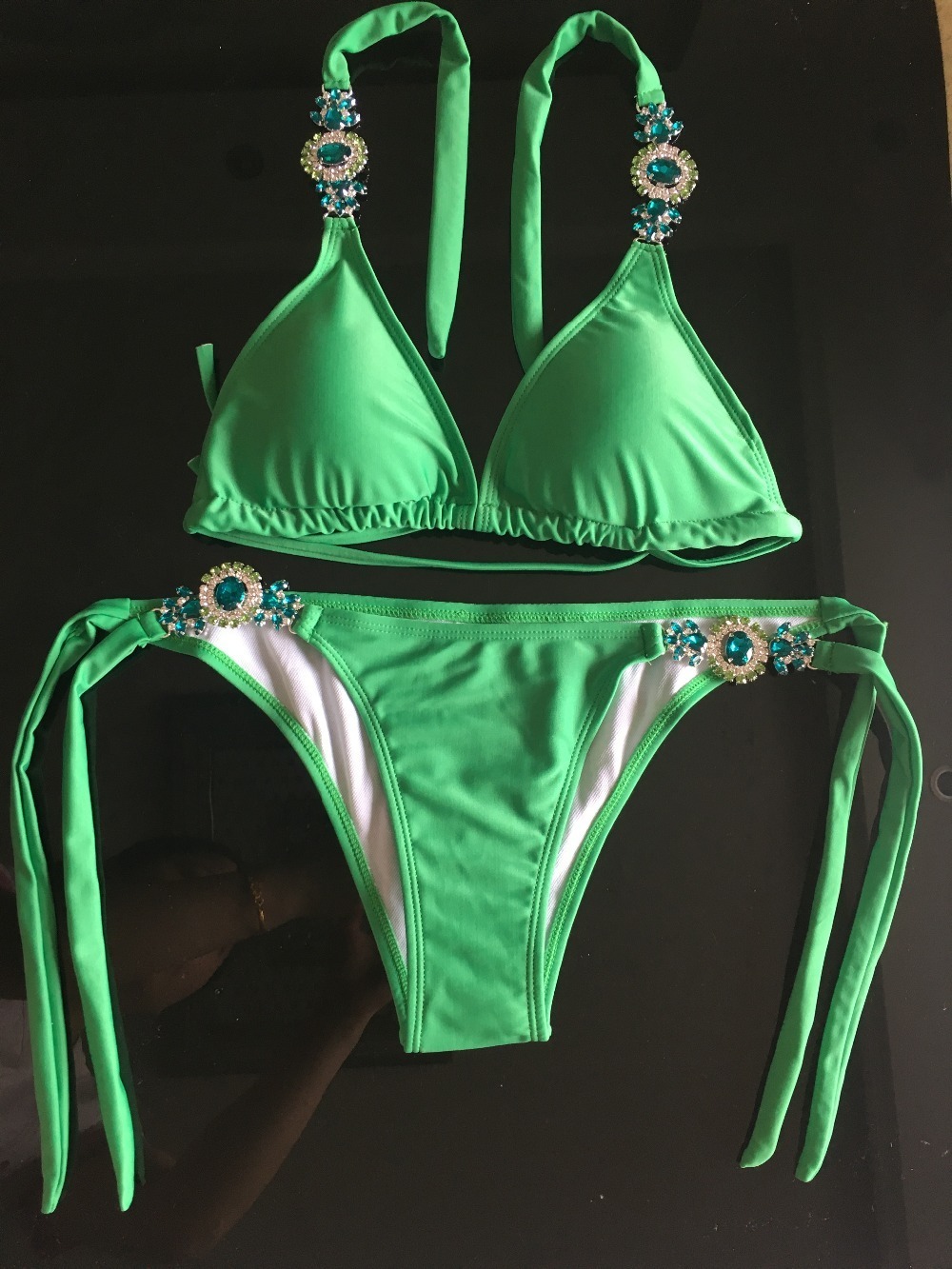 Wholesale Sexy Women Crystal Bikini Rhinestone Swimwear Female