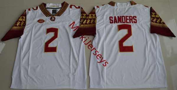 

Football NCAA Jersey Embroidery Sanders Florida State Deion College S-3XL Jerseys Seminoles #21 Sanders Deion Mens #2 Stitched Jpwet, Black