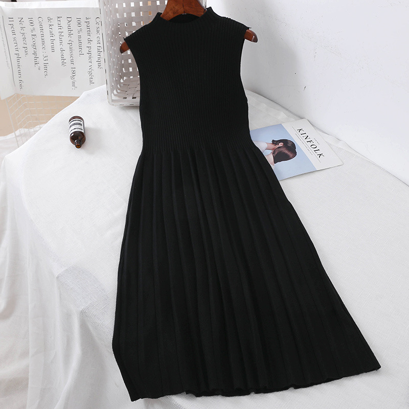 

Apricot Skirt Dress High Long Sleeveless Wool, Yellow