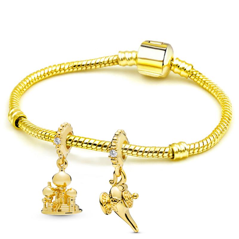 

Buipoey Simple Bracelet Aladdin Magic Lamp Women Men Queen Bee Snake Chain DIY Bangle Women Jewelry Gift