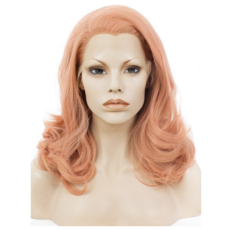 Alta resistente al calore liscio strati donna Parrucca Donna Parrucca Marrone Scuro 4# F-011