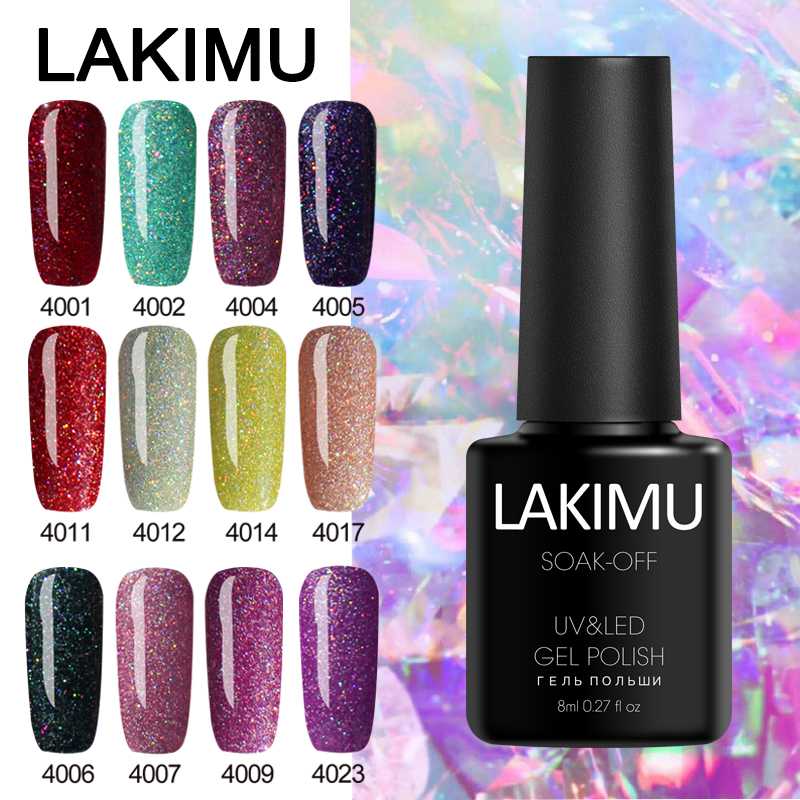 

LAKIMU Neon gel Colors Sequins Nail Acrylic Glue Shiny Glitter UV Gel Nail Polish Semi-Permanent Neon Color Soak Off Varnish, 62pink