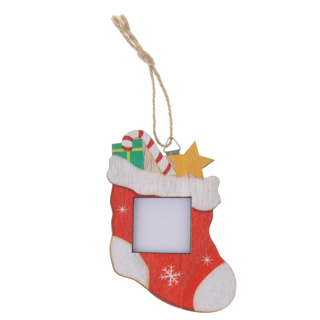 

Cute Photo Picture Frame Christmas Tree Pendant Hanging Decoration