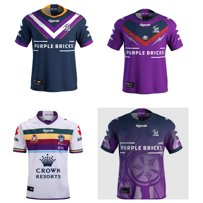 

2019 MELBOURNE STORM HOME RUGBY JERSEY INDIGENOUS ANZAC HERITAGE JERSEY size -3XL Top quality Free shipping, 2018 away