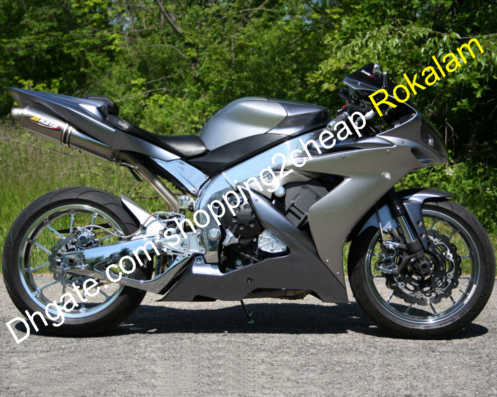 Carénage Fit pour Yamaha YZF R1 1000 04 05 06 YZFR1 YZF1000 2004 ~ Kit corporel ABS de moto noir gris (moulage par injection)