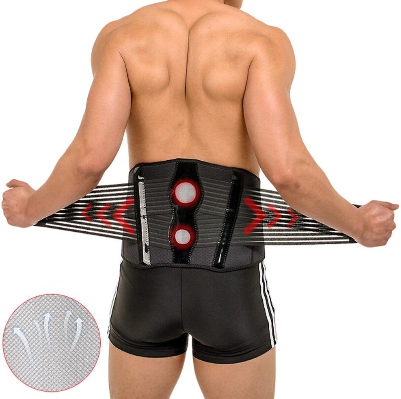 

Sports Lumbar Brace Waist Support Belt Posture Relieves Pressure Band Protect Support belt for waist protection Protective gear, Black