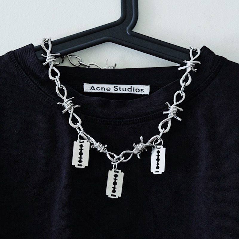Pirate Crâne Pendentif Chaîne Punk Harajuku Gothique En Cuir Chaîne Collier Tour de cou
