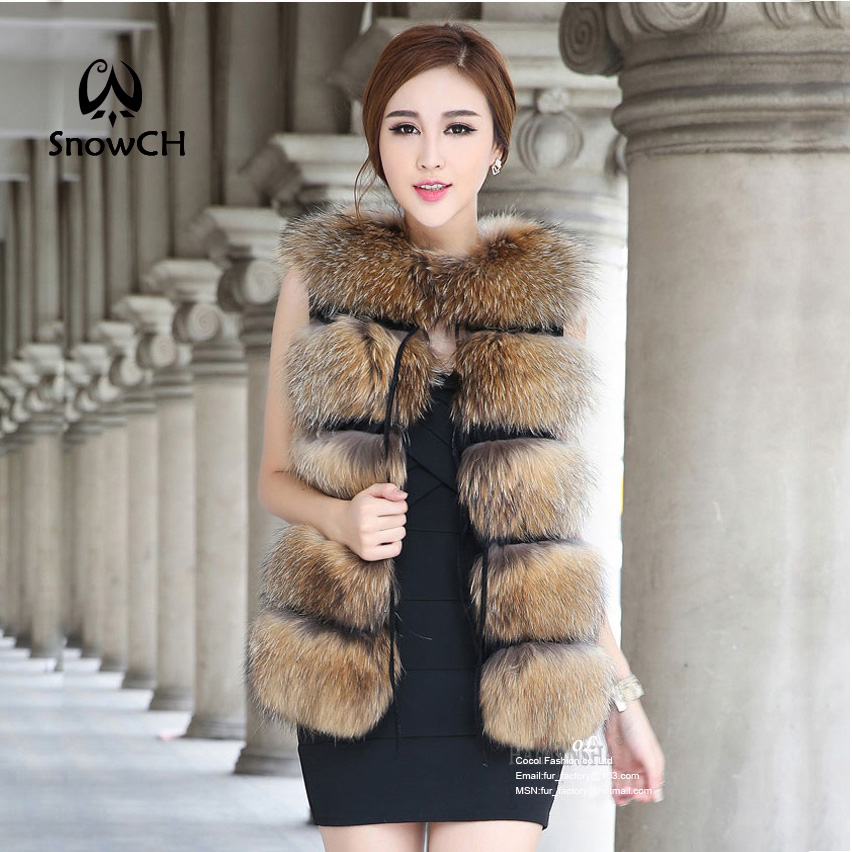 

Full pelt raccoon fur vest Women raccoon fur coat jackert winter waistcoats customized big size Free Shipping F693, Red