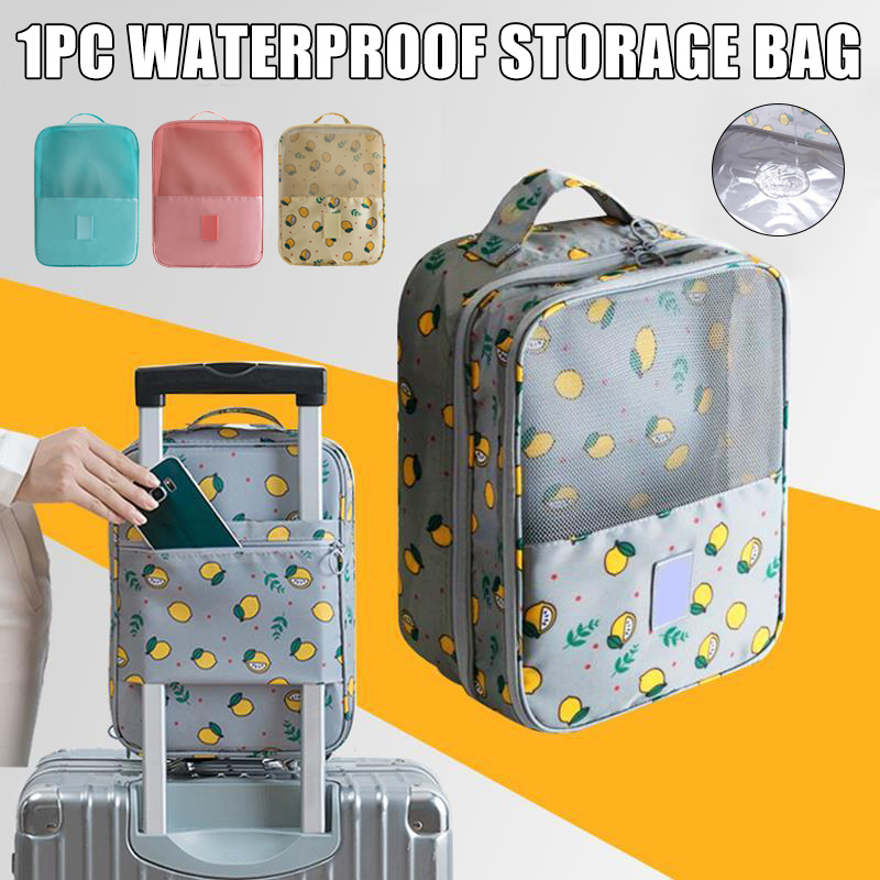 

New Style Travel Shoe Bag Waterproof Shoes Storage Pouch with Luggage Sleeve Holds 3 Pair of Shoes