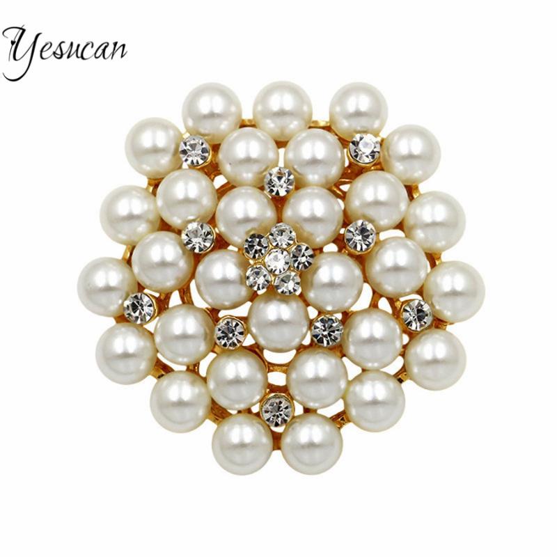 

Snowflake Big Imitation Pearls Rhinestone Brooches for Women Crystal Clothing Accessories Jewelry Pins Dress Collar Pin