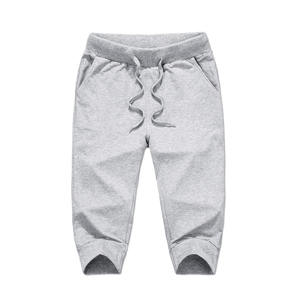 Pantalon Capris en coton pour hommes, sarouel décontracté, entraînement, survêtement, Sport, court, Baggy, ample, cordon de serrage, actif