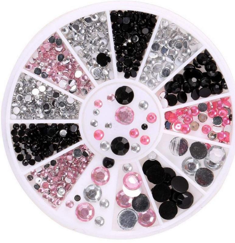 

Nail Jewelry Wholesale DIY Jewelry Turntable Boxed Bridal False Nail Sticker Decoration Supplies