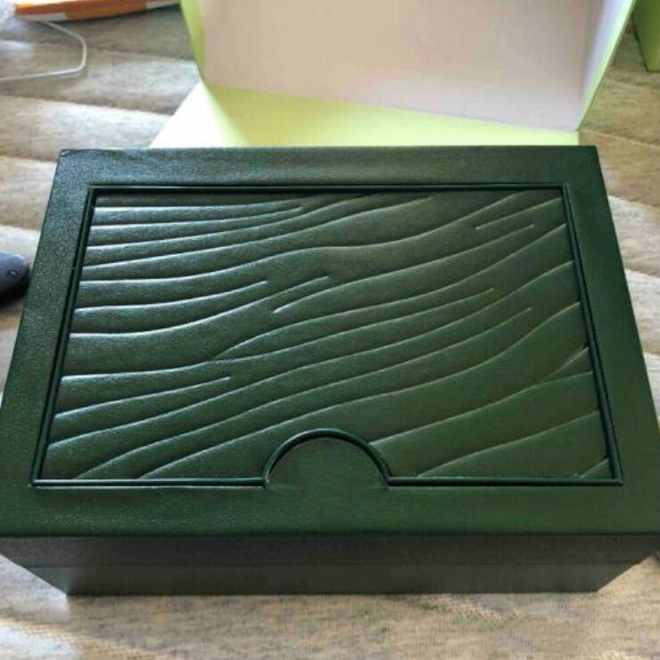 

Watch Box Green Brand Original With Card And Document Certificate Handbag Box For 116610 116660 116710 Watches