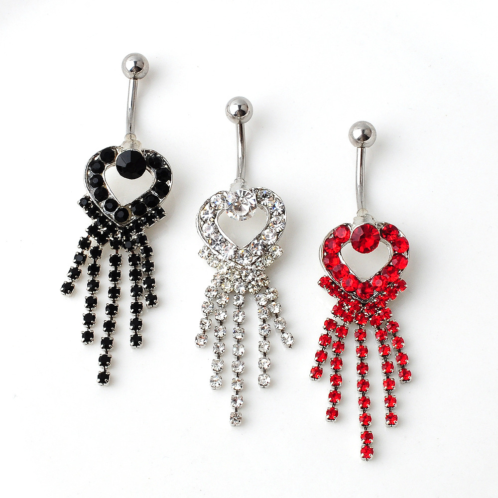 

D0107(3 colors) Belly Button Navel Rings Body Piercing Jewelry Dangle Accessories Fashion Charm Claw Chain 10Pcs/Lot, Silver