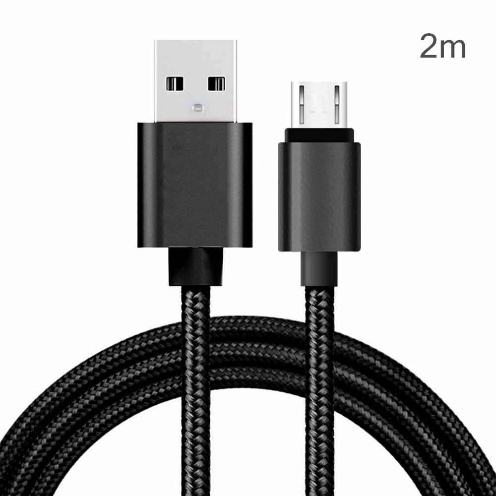 

TOCHIC Micro USB 2 in 1 Data Charging Cable - 2m, Black