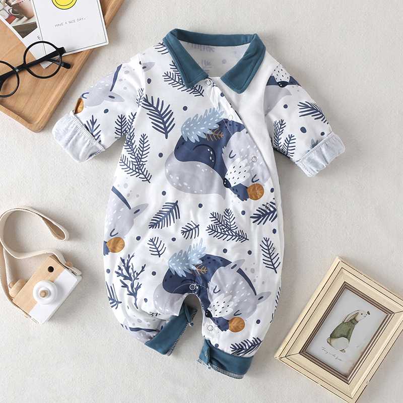 

Boys Rompers Kids Romper Spring Clothing Autumn 6-24M Infant Printing Toddler Newborn Outfits Baby Boys Clothes Baby Rompers, Ah2577white