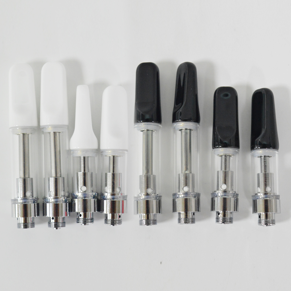 

1ml Ceramic Vape Cartridges Empty Vape Pen Carts Ceramic Coil 510 Thick Oil Cartridges Glass Tanks Vaporizers for 510 Thread Vape Battery