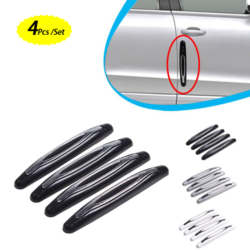 idain 4 PCS Car Auto Car Door Edge Protector Scratch Strip Guards Front Rear Bumper Protector Corner Guard,White