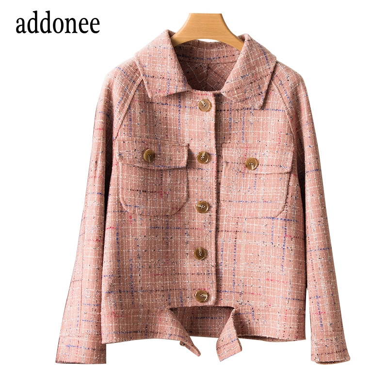 casual lapel collar plain thicken keep coat