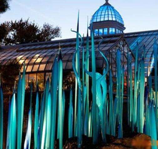 

Luxury Murano Glass Reeds for Garden Art Decoration Custom Made Hand Blown Glass Sculpture 90cm 120cm 150cm