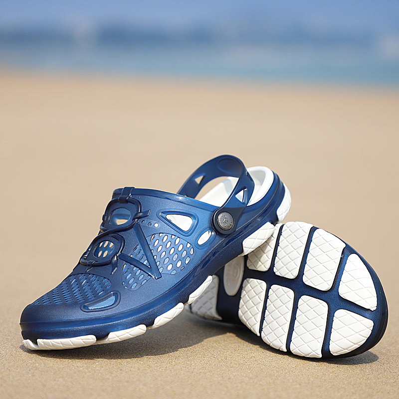 

2020 New Summer Jelly Shoes Men Beach Sandals Slippers Men Flip Flops Light Sandalias Outdoor Summer Chanclas Cheap Male Sandals, Darkpink