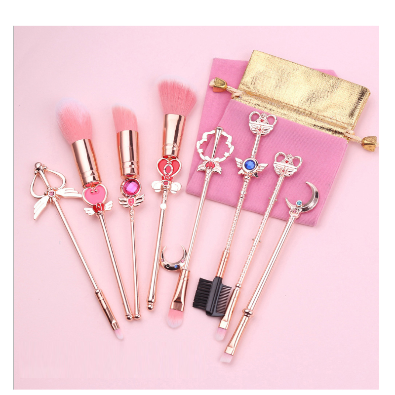 

8pcs Makeup Brushes Tools Set Eyeshadow Palette Eyelash Makeup Powder Brush Cleaning Tool Free Shipping MDH0082