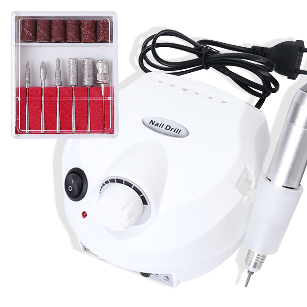 

30000rpm Professional Electric Nail Dril Machine Carbid Milling Cutters Cuticle Remover For Nails Polishing Manicure Set LYDR401