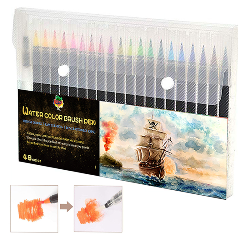 

72Color Soft Tip Marker For Painting Drawing Coloring Watercolor Brush Pens