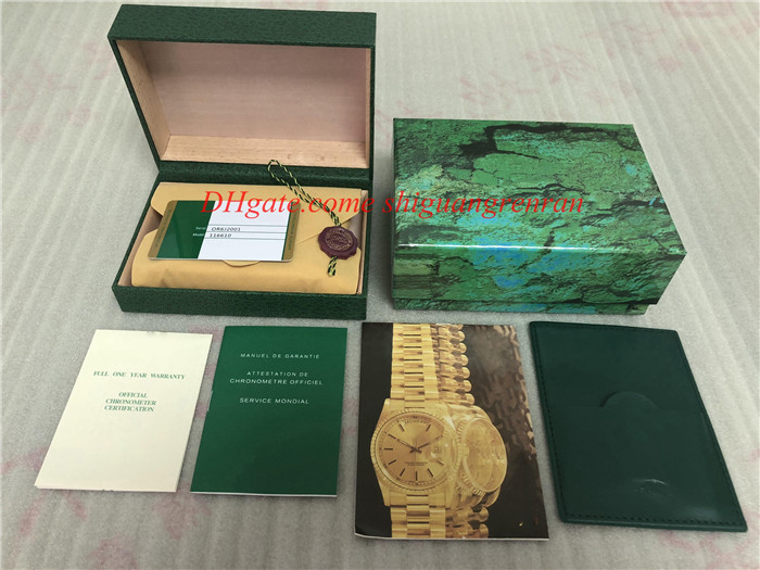 

High Quality Watch Green Original Box Papers File Card Mens Women Gift Boxes 116610 116660 326934 116520 126710 116613 116500 114300 Watches