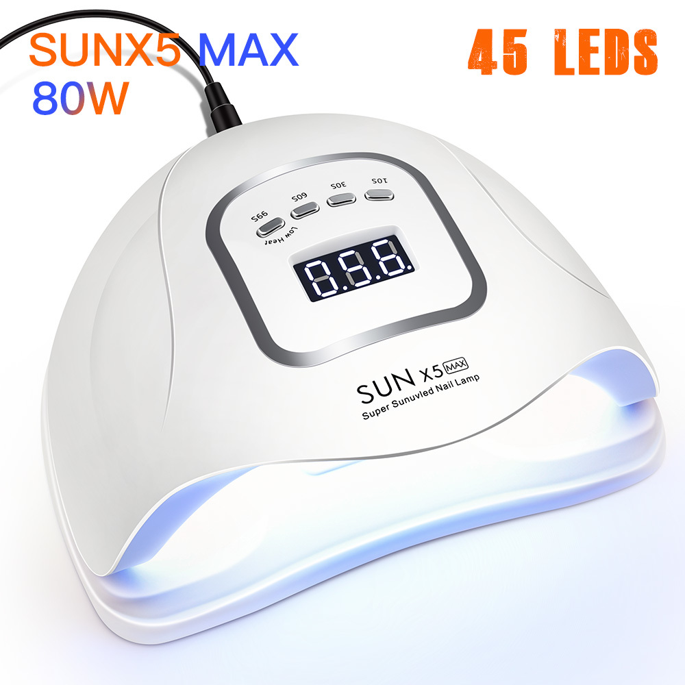 

Jewhiteny 80W/54W SUNX Plus UV Lamp Nail Dryer 42 PCS LEDs Sun Light LED Nail Lamp For Curing UV Gel Nail Polish LCD Display LY191228, 36w sunx4