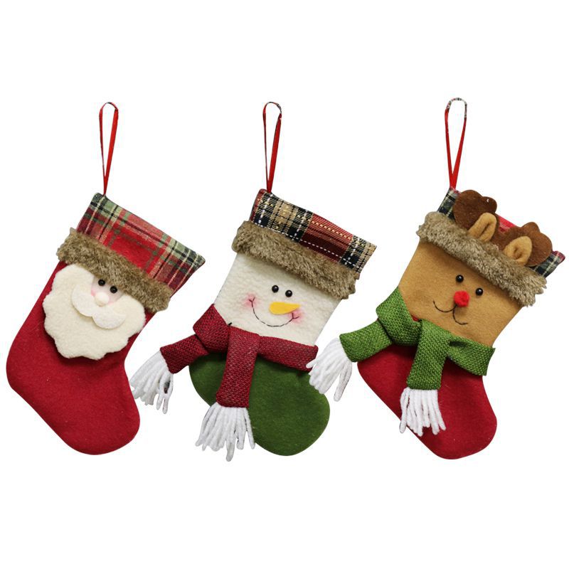 

Christmas Sock Gift Bag for Home Festive Party Supplies Christmas Tree Ornament Pendant Holders