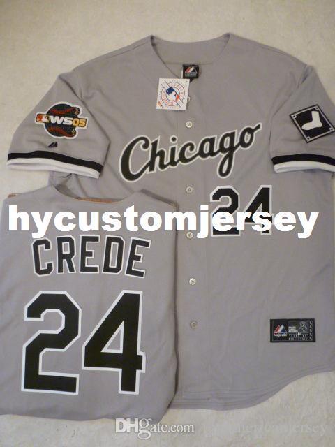 

Cheap Top #24 JOE CREDE 2005 Top Sewn shirt Jersey GRAY, Grey