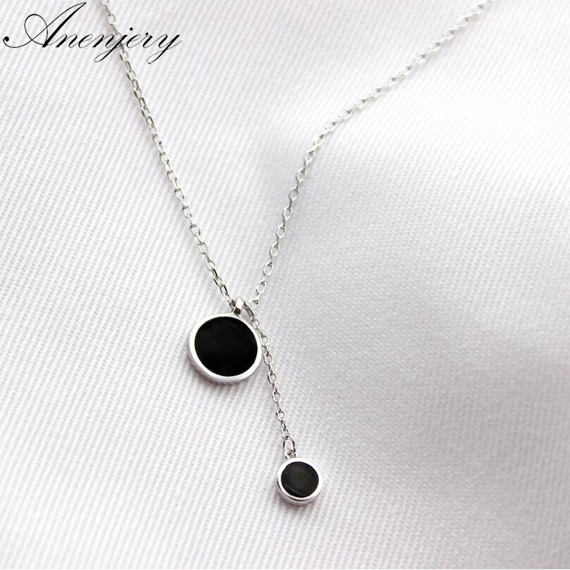

Simple Fashion 925 Sterling Silver Necklace Pendant Tassel Necklace For Women Girl Trendy Gift