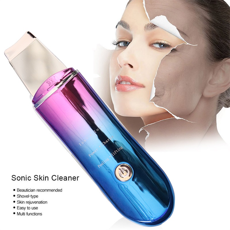 

USB Rechargeable Ultrasonic Face Skin Scrubber Facial Cleaner Peeling Vibration Blackhead Removal Pore Cleaner Tools Cleansing Devices