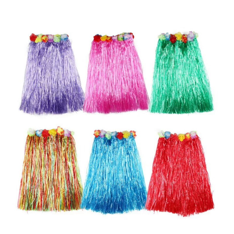 

Hawaiian Green Skirt Children's Ball Skirt Party Plastic Silk