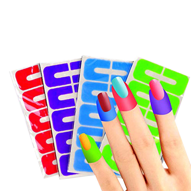 

BESTSoft Plastic Nail Polish Protector Spill-Proof Stickers Manicure Tool Anti Overflow Stick U Type Oil Spill Protector Nail Ar, Multi