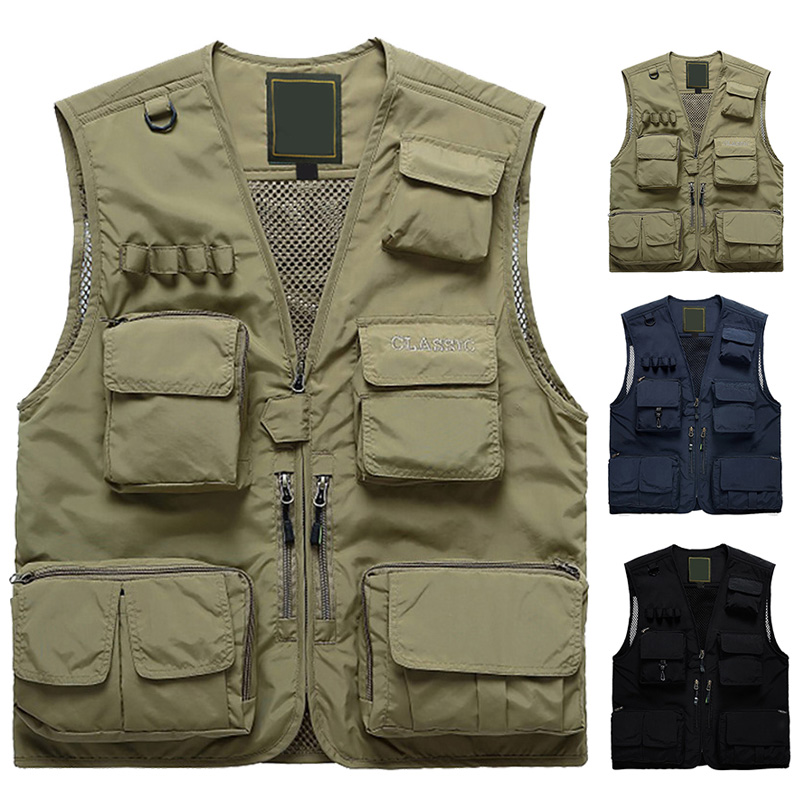 

Outdoor Quick-drying Fishing Vest Multi-pocket Breathable Mesh Hiking Photography Vest HSJ88, Black