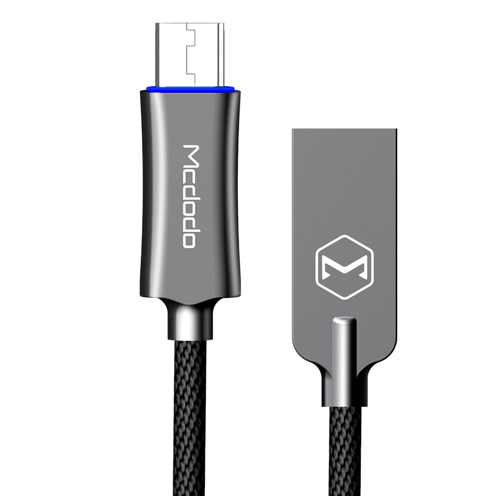 

MCDODO CA - 289 Knight Series QC 3.0 Micro USB 3A Fast Charging Auto Disconnection Data Sync Cable with Flashlight 1M, Black