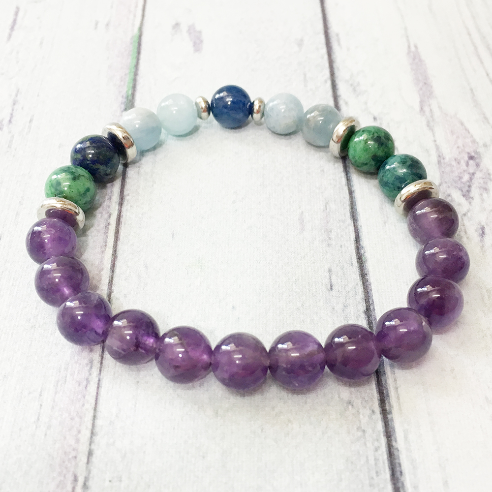 Aquamarine Bracelet kyanite Bracelet Gift for her 2-3mm by Gemswholesale Boho Chic Multi Gemstone Bracelet,Womens Beaded Bracelet Gemstone Beaded Bracelet