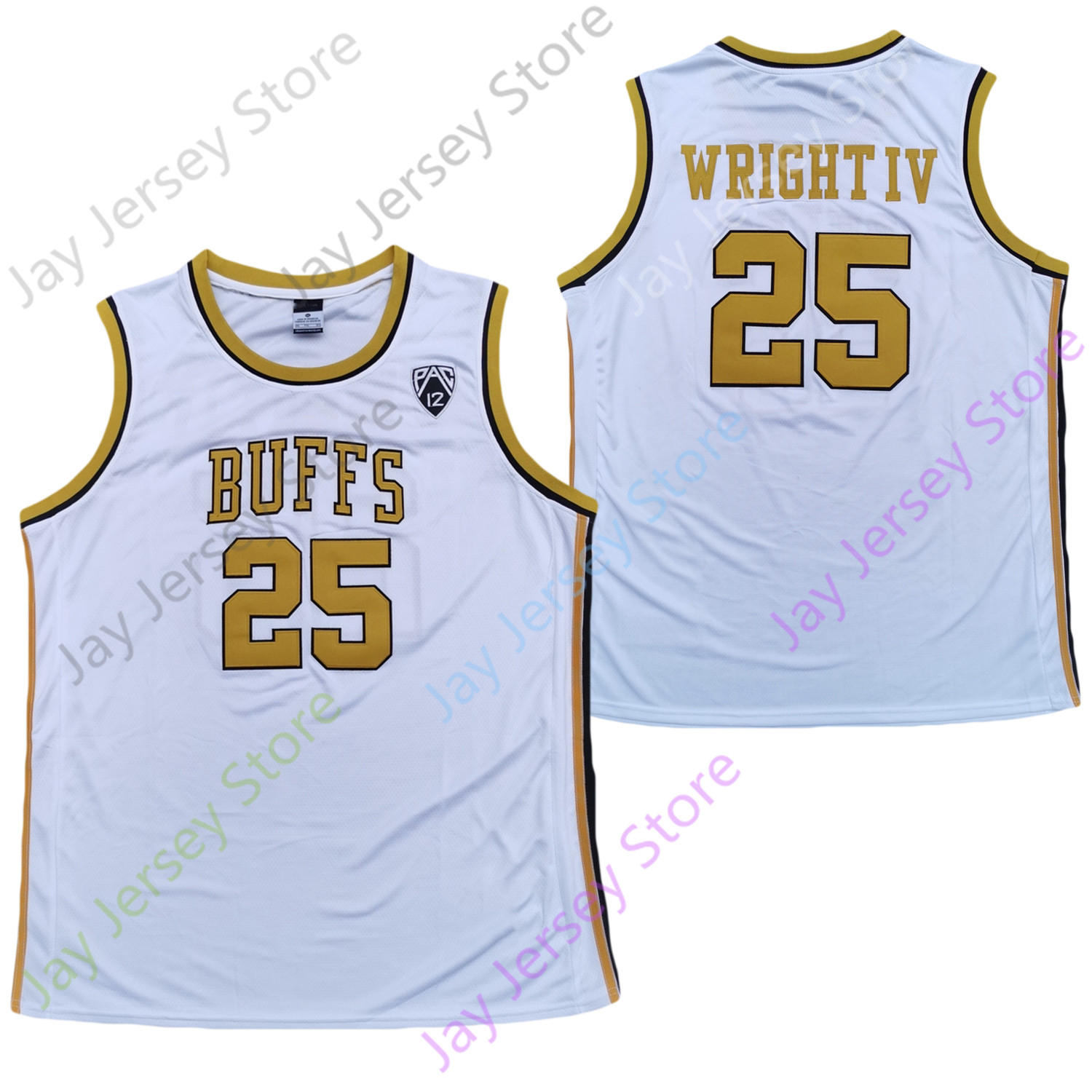 

2020 New Colorado Buffaloes College Basketball Jersey NCAA 25 McKinley Wright IV All Stitched and Embroidery Men Youth Size, As pic