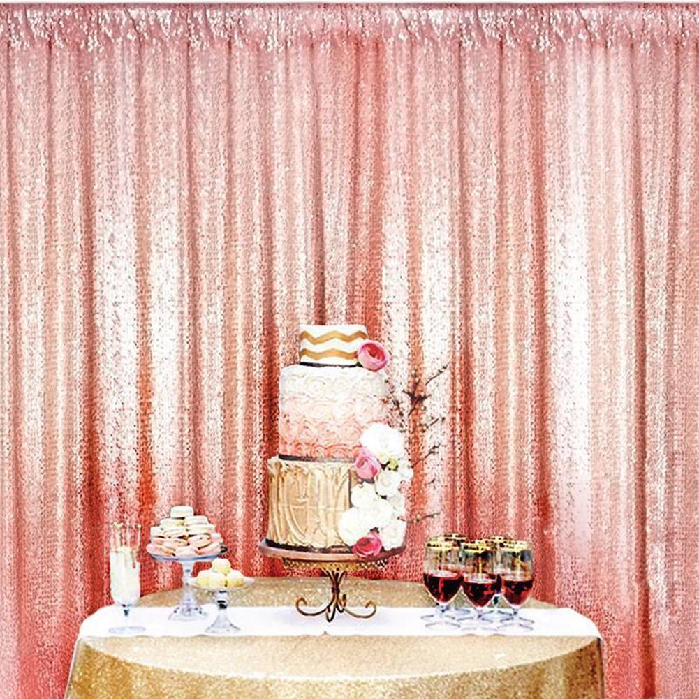

120*180cm Shimmer Sequin Restaurant Curtain Wedding Photobooth Backdrop Party Photography Background Birthday Party Supplies 3Colors
