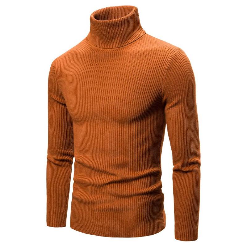 

Men Causal O Neck Sweater Autumn Winter Pullover Knitted Sweaters, Orange