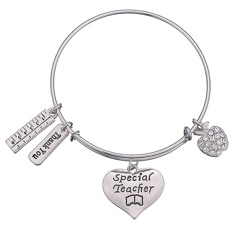 

Teacher's Day Gift Can Adjust Push Pull Bracelet Special Teacher Lettering Bracelet